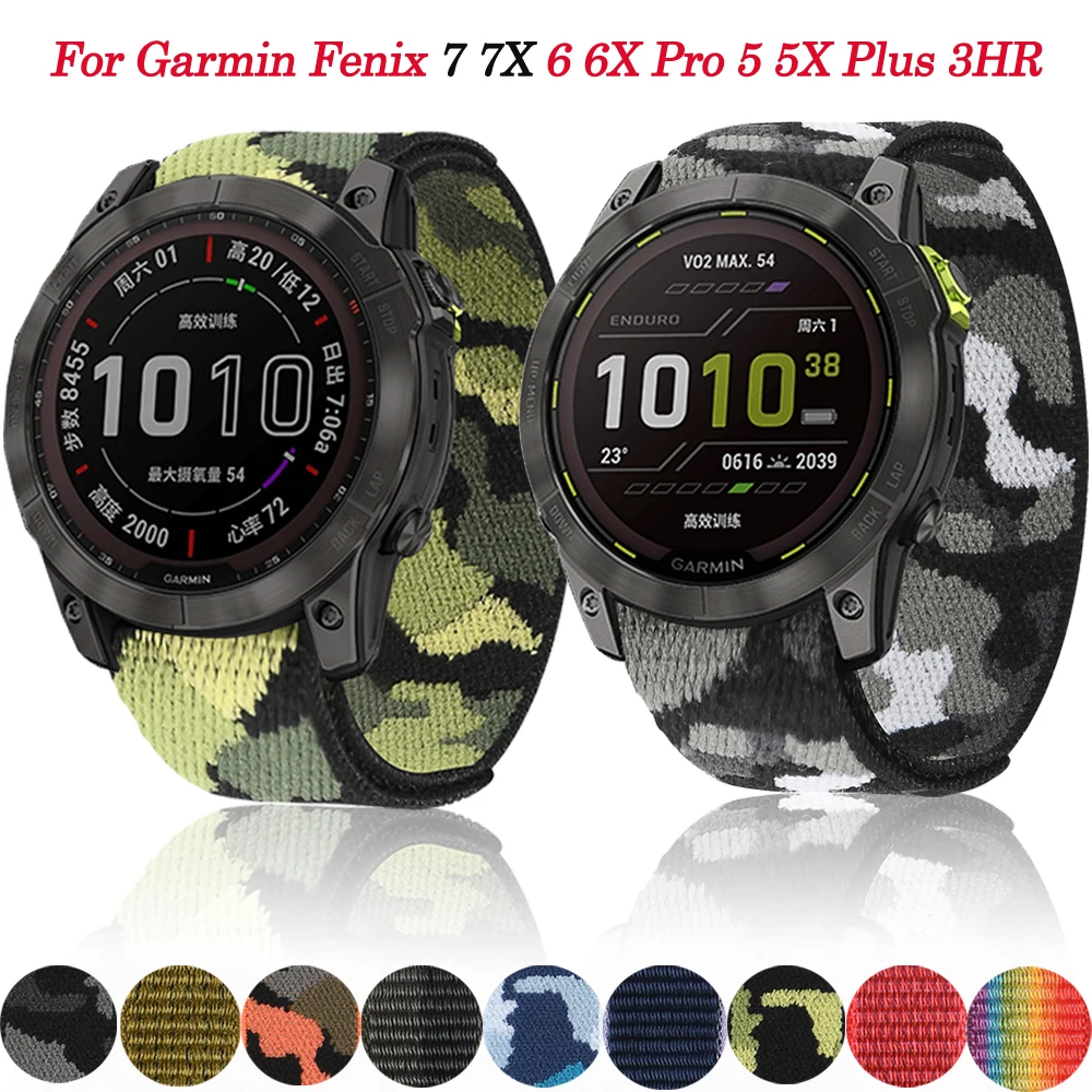 Ремешок нейлоновый для наручных часов, вязаный браслет для Garmin Fenix 6 6X Pro 5 5X Plus 3HR Fenix 7 7X, 26 22 мм
Ремешок нейлоновый для наручных часов, вязаный браслет для Garmin Fenix 6 6X Pro 5 5X Plus 3HR Fenix 7 7X, 26 22 мм