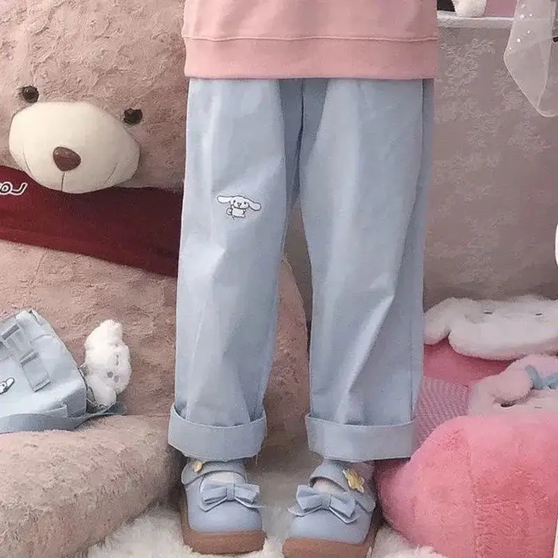 Kawaii Sanrio Casual Straight Pants Cinnamoroll Female Japanese Soft Girl Cute Short Loose Thin Wide Leg Pants Thick with Velvet
Kawaii Sanrio Casual Straight Pants Cinnamoroll Female Japanese Soft Girl Cute Short Loose Thin Wide Leg Pants Thick with Velvet