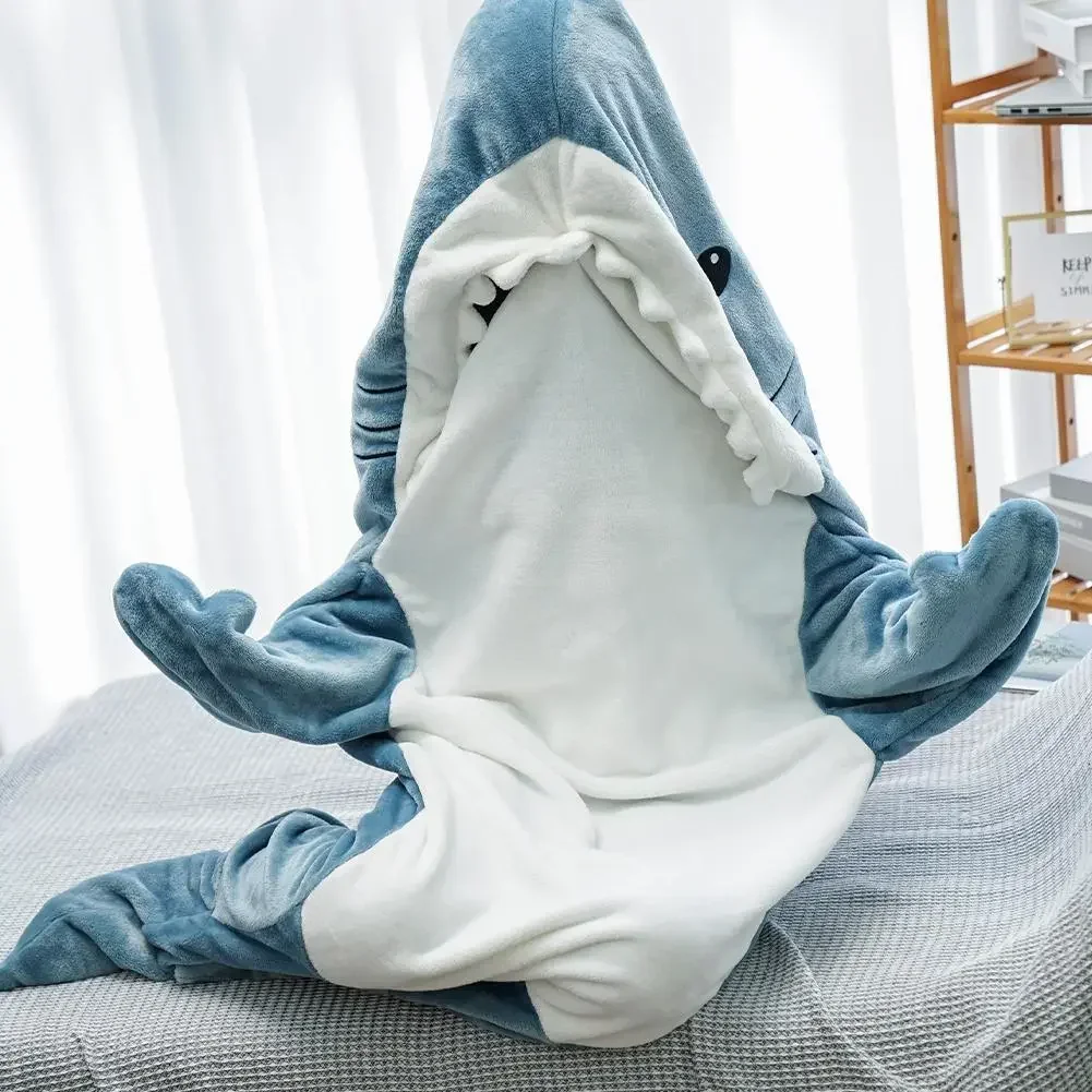 Cartoon Shark Blanket Hoodie Women Kigurumi Playsuit Kids Parents Hooded Warm Flannel Funny Homewear Shark Onesie Sleeping Bag
Cartoon Shark Blanket Hoodie Women Kigurumi Playsuit Kids Parents Hooded Warm Flannel Funny Homewear Shark Onesie Sleeping Bag