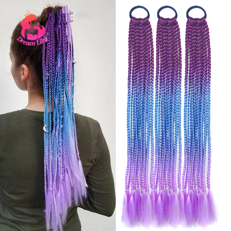 Dream Like Synthetic 24inch Hair Color Ponytail Gradient Dirty Braided Women Elastic Hair Rubber Band Hair Accessories Headband
Dream Like Synthetic 24inch Hair Color Ponytail Gradient Dirty Braided Women Elastic Hair Rubber Band Hair Accessories Headband