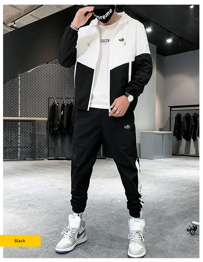 2023Fashion Casual Hip Hop Street Set Splice Men's Set Embroidery Spring and Autumn New Breathable Sports Hoodie Two Piece Pants
2023Fashion Casual Hip Hop Street Set Splice Men's Set Embroidery Spring and Autumn New Breathable Sports Hoodie Two Piece Pants