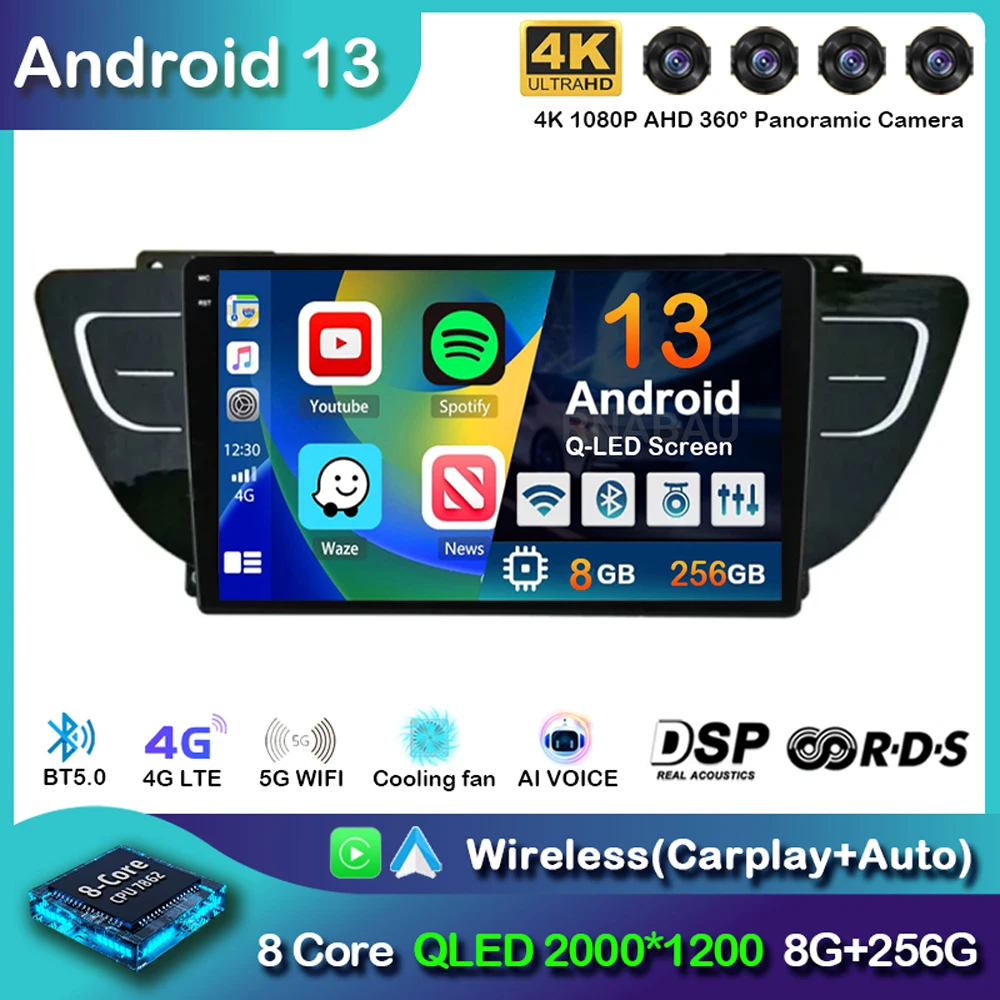 

Android 13 Carplay Auto Car Radio For Geely Atlas NL-3 2016-2020 Multimedia Video Player Navigation GPS Audio 5G WIFI Stereo DSP