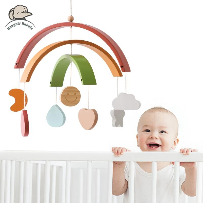 

Baby Rattle Toy 0-12 Months Felt Wooden Mobile Newborn Music Box Crochet Bed Bell Hanging Toys Holder Bracket Infant Crib Toy