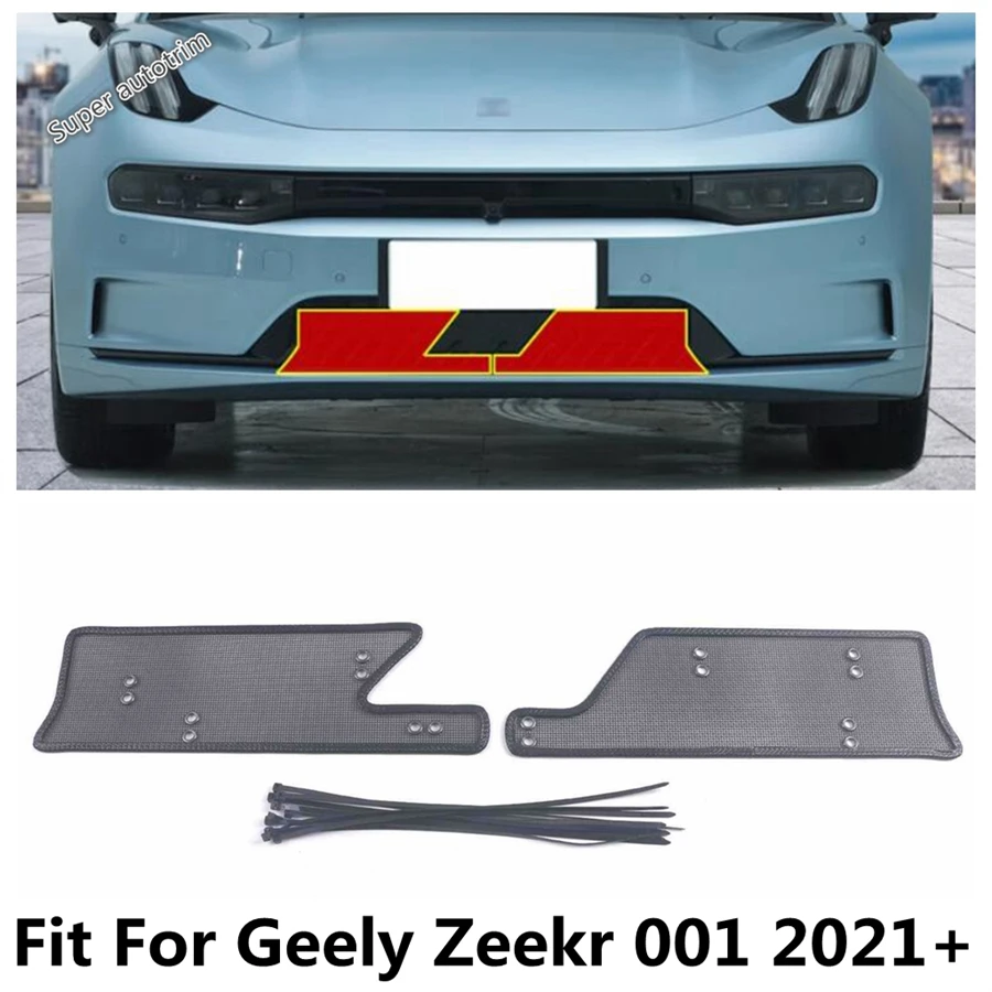 

Car Front Grille Insect Screening Insert Mesh Net Protection Decoration Accessories Exterior Fit For Geely Zeekr 001 2021 - 2023