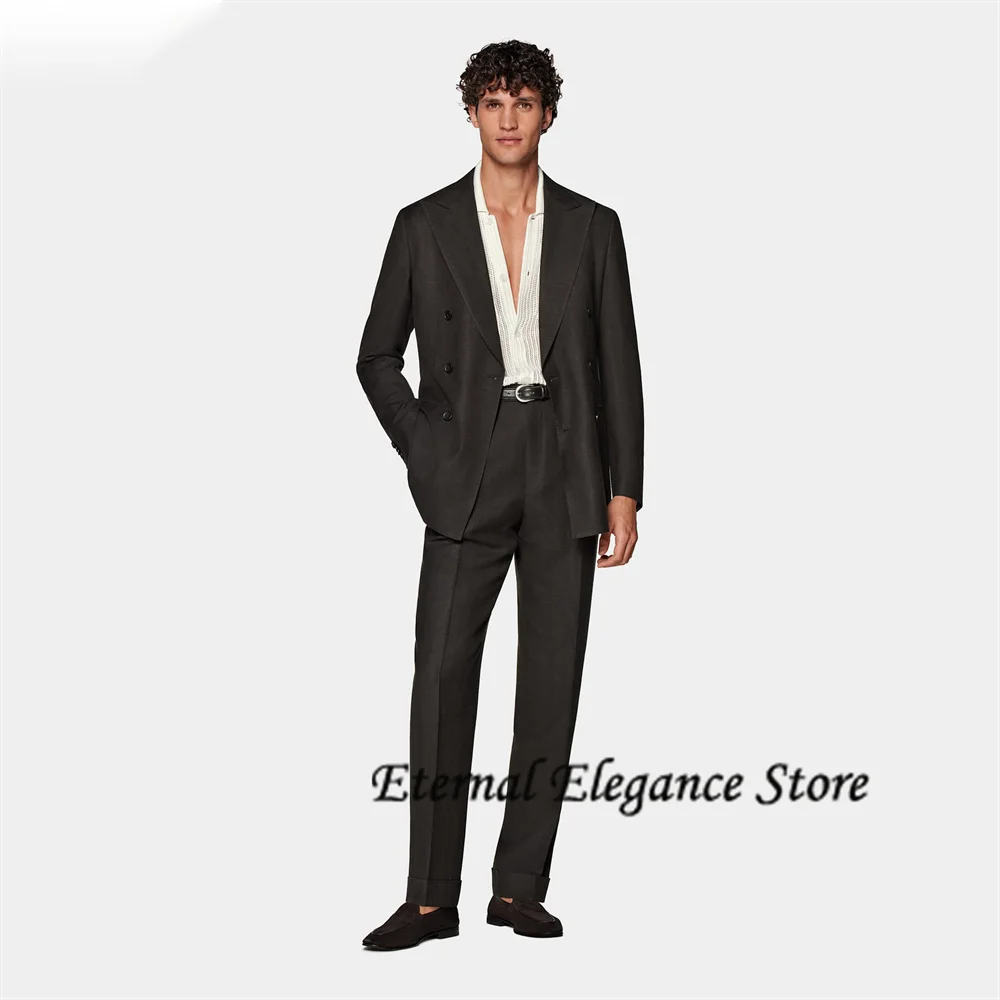Full Men's Suit 2 Pieces Double Breasted Lapel Collar Custom Dress Wedding Groomsmen Track Suits Costume Formal Man Ambo Blazers
Full Men's Suit 2 Pieces Double Breasted Lapel Collar Custom Dress Wedding Groomsmen Track Suits Costume Formal Man Ambo Blazers