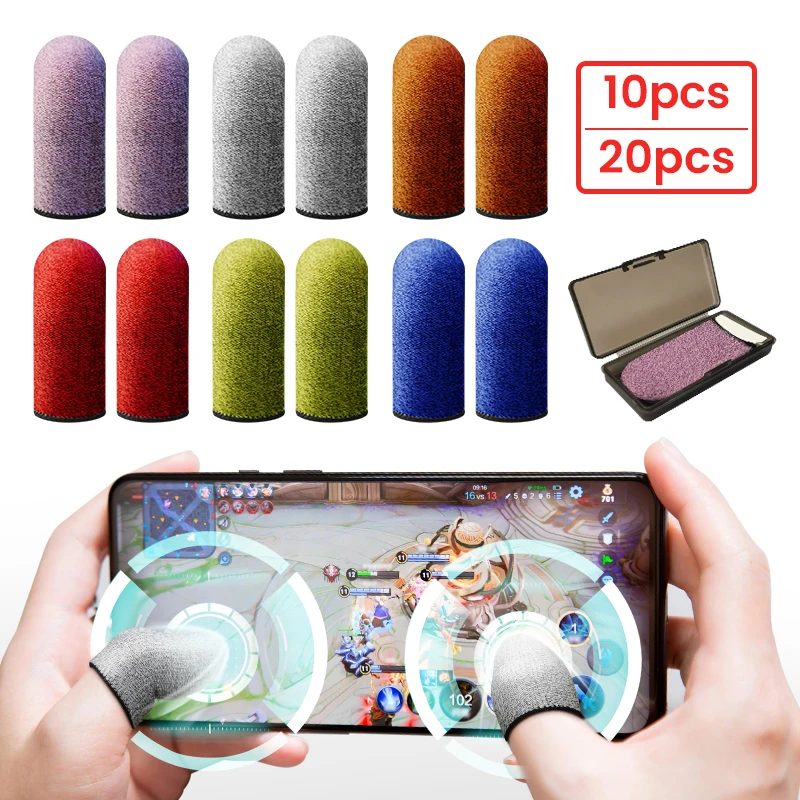 10Pcs New Finger Cover For Mobile Game PUBG Sweat Proof Non-Scratch Sensitive Touch Screen Sliver Fiber Thumb Sleeve Gloves
10Pcs New Finger Cover For Mobile Game PUBG Sweat Proof Non-Scratch Sensitive Touch Screen Sliver Fiber Thumb Sleeve Gloves