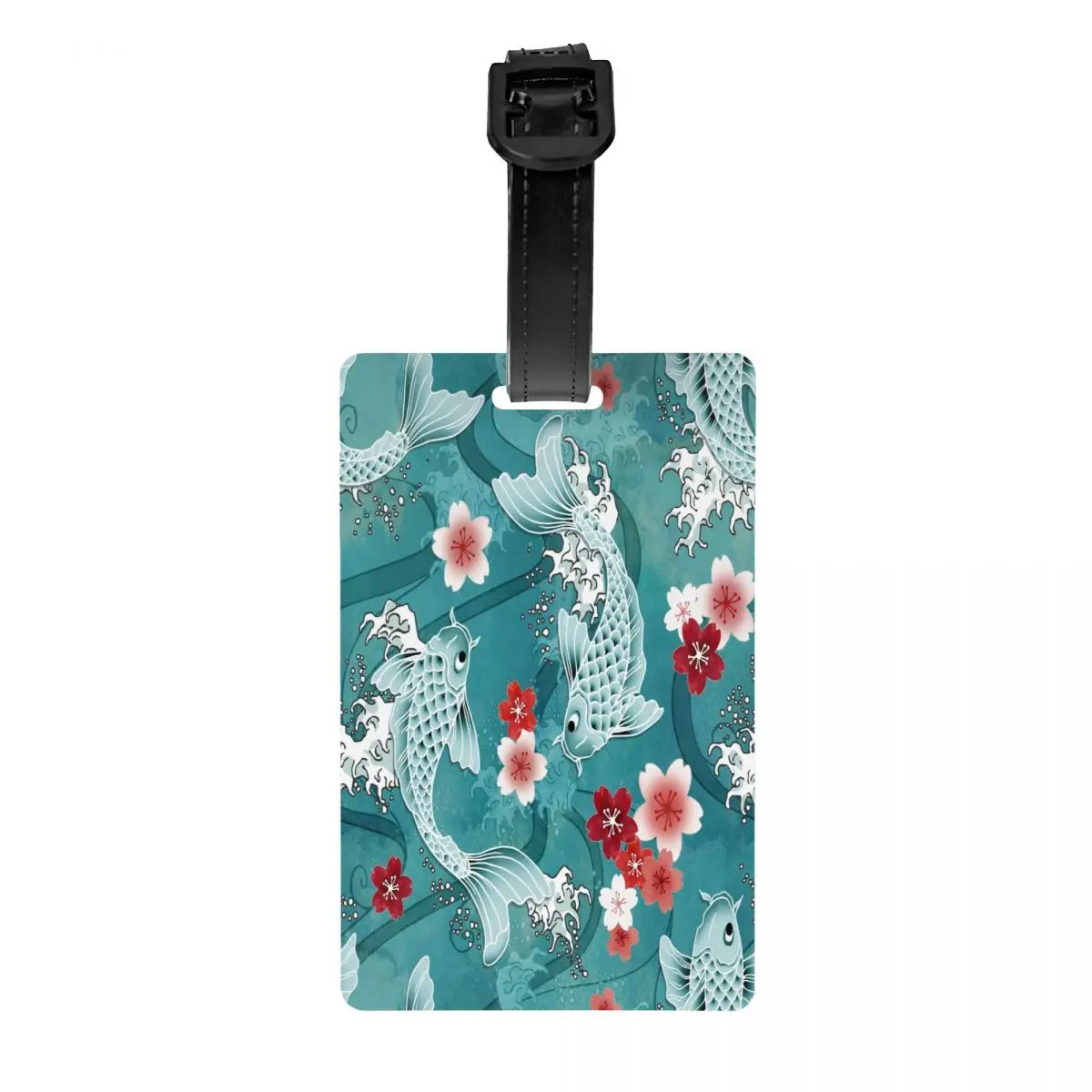 Custom Koi Fish Sakura Blossom In Turquoise Luggage Tag Japanese Cherry Flower Baggage Tags Travel Bag Labels Suitcase
Custom Koi Fish Sakura Blossom In Turquoise Luggage Tag Japanese Cherry Flower Baggage Tags Travel Bag Labels Suitcase