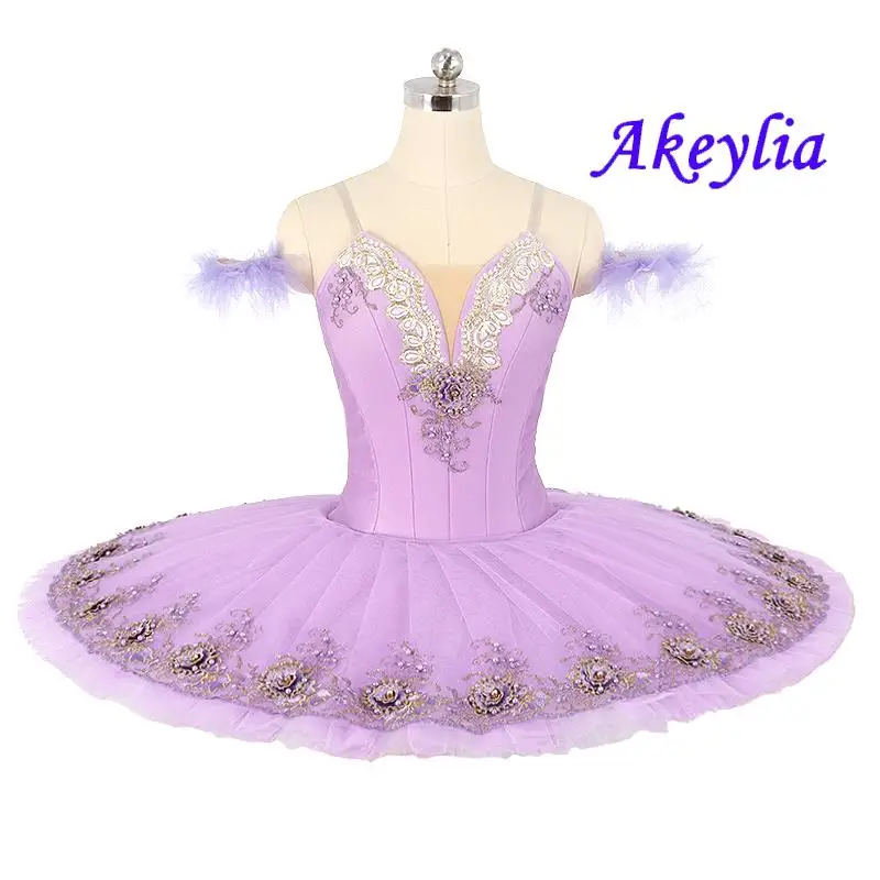 

Lavender Ballet Tutus costume Classical lilac Professional Tutu Girls Blue Pancake Sleeping Beauty Ballerina Dress women JN0229