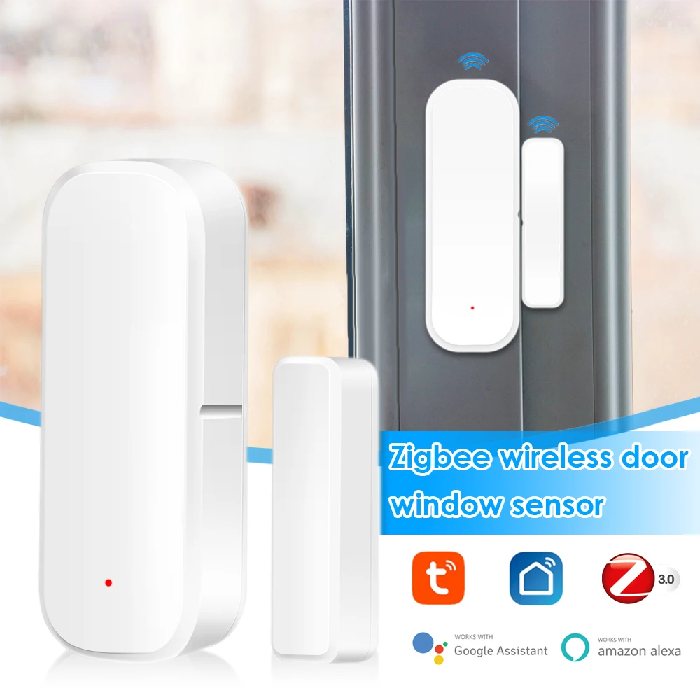 

1pc Switch Sensor 24/7 Full-time Monitoring WiFi Connection App Control Voice Support Smart Door Sensor Door Magnet