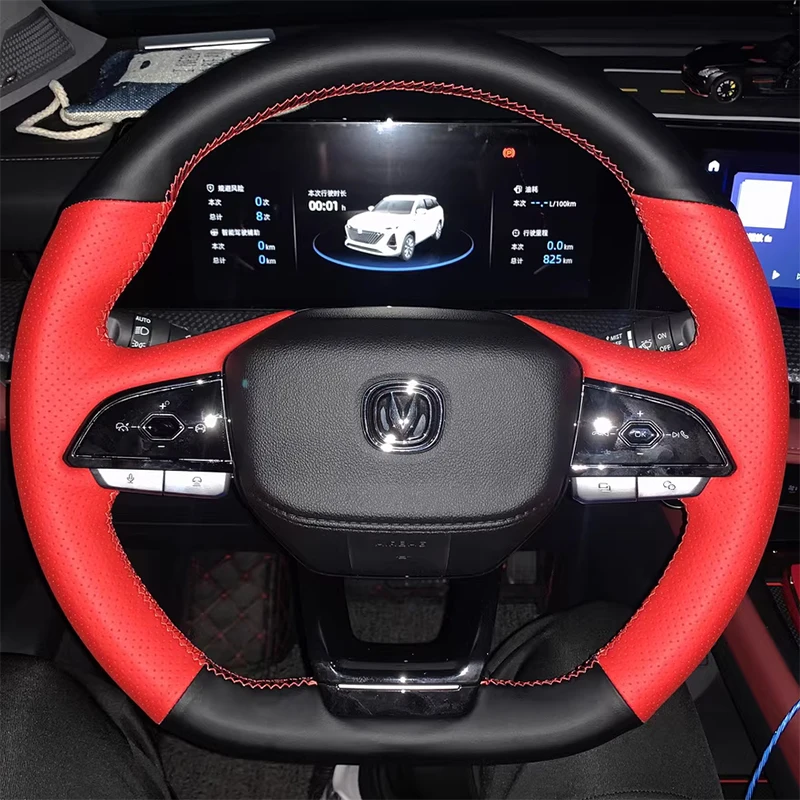 Customized Anti slip / Breathable Leather Hand Sewn Steering Wheel Cover Wrap For Chang an CS75 plus 20/21/22/23
Customized Anti slip / Breathable Leather Hand Sewn Steering Wheel Cover Wrap For Chang an CS75 plus 20/21/22/23