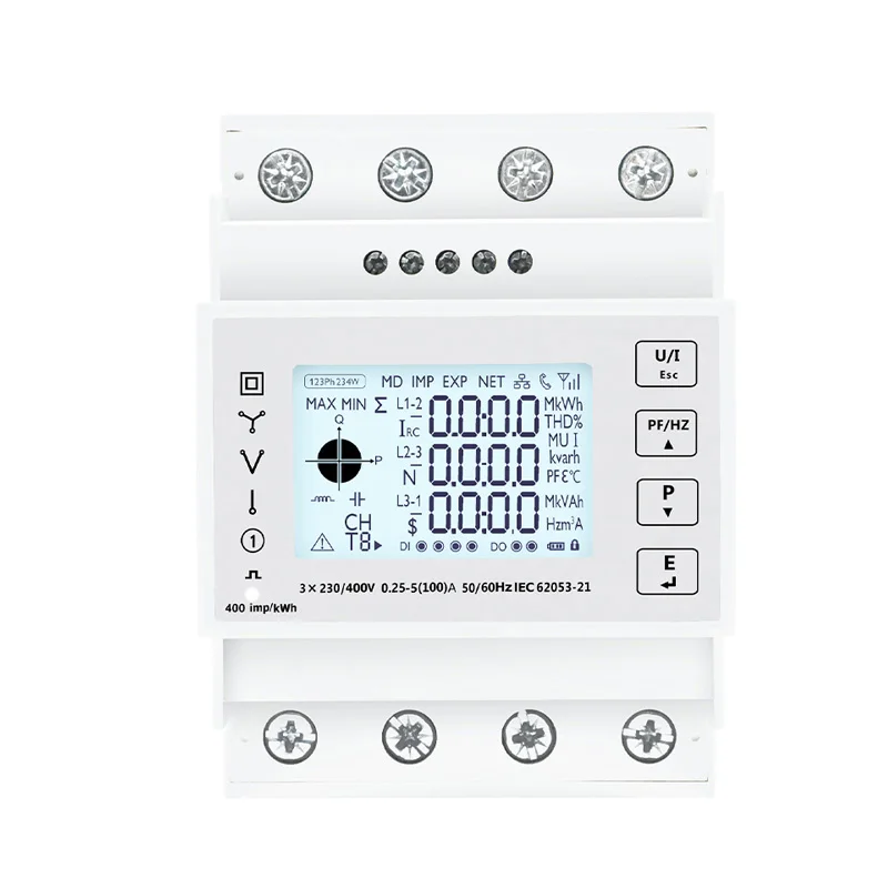 SDM 4300TAC Three-Phase LCD Din Rail Multifunction Energy Meter With RS485230/400VAC Touch Button45~65Hz 400imp/kWh
SDM 4300TAC Three-Phase LCD Din Rail Multifunction Energy Meter With RS485230/400VAC Touch Button45~65Hz 400imp/kWh