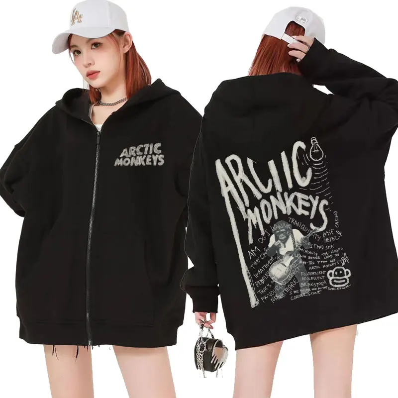 Толстовка рок-группы Arctic monkey на молнии, толстовка с рисунком каракули, с капюшоном, мужская и женская куртка оверсайз в стиле Харадзюку
Толстовка рок-группы Arctic monkey на молнии, толстовка с рисунком каракули, с капюшоном, мужская и женская куртка оверсайз в стиле Харадзюку