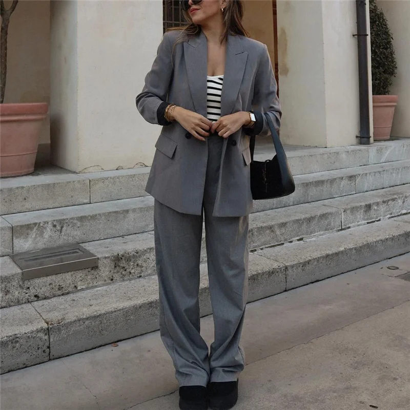 Woman Elegant Gray Loose Single Button Blazer 2023 Spring Female Solid Basic Long Sleeve Blazers Ladies High Street Outwear
Woman Elegant Gray Loose Single Button Blazer 2023 Spring Female Solid Basic Long Sleeve Blazers Ladies High Street Outwear