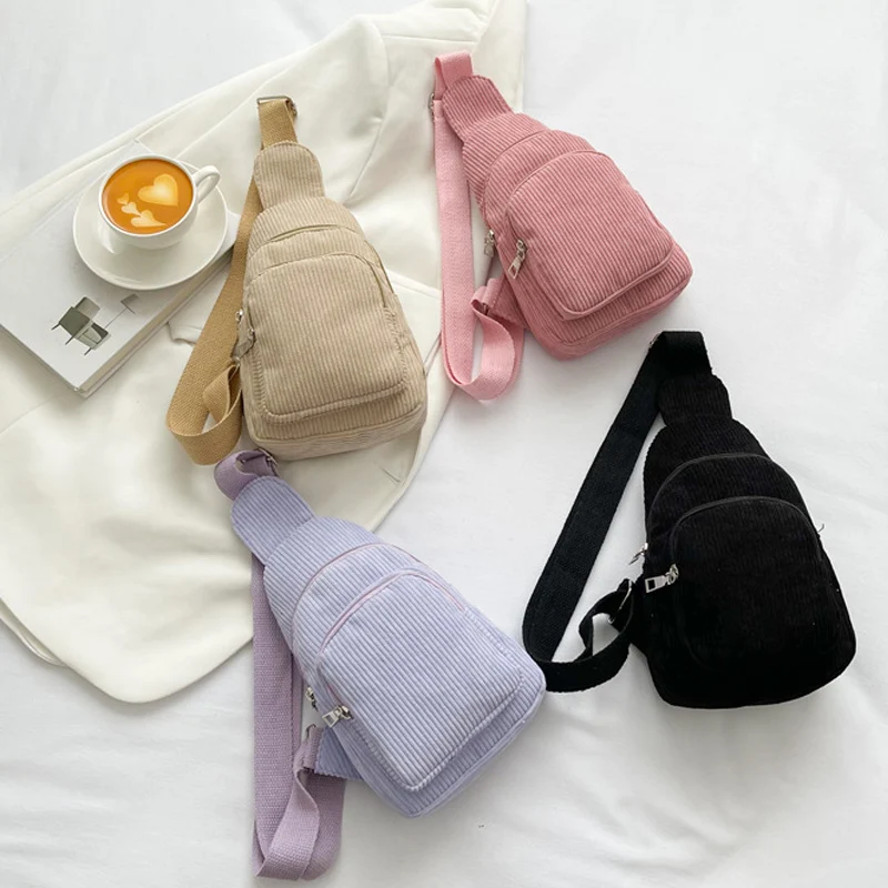 Vintage Corduroy Chest Pack Retro Crossbody Bag Women's Messenger Shoulder Purse Travel Casual Pouch Outdoor Sport Pocket
Vintage Corduroy Chest Pack Retro Crossbody Bag Women's Messenger Shoulder Purse Travel Casual Pouch Outdoor Sport Pocket