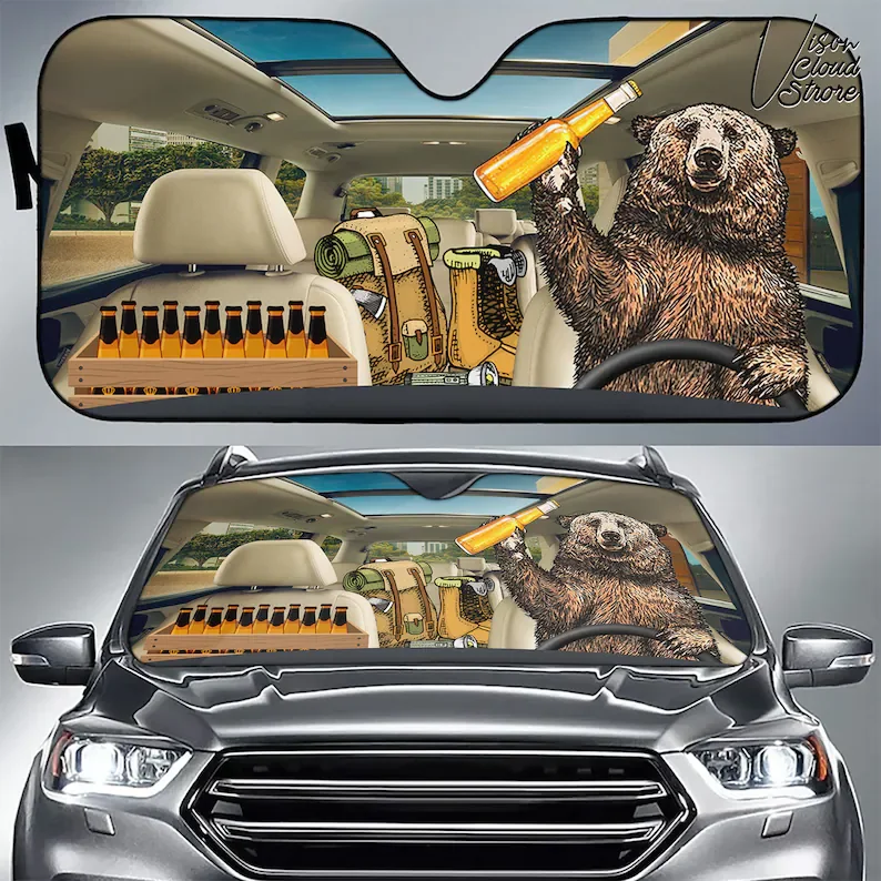 Bear Beer Camping Car Sun Shade Camping Car Accessories Gift Decor Custom Car Gift For Him Gift For Dad
Bear Beer Camping Car Sun Shade Camping Car Accessories Gift Decor Custom Car Gift For Him Gift For Dad