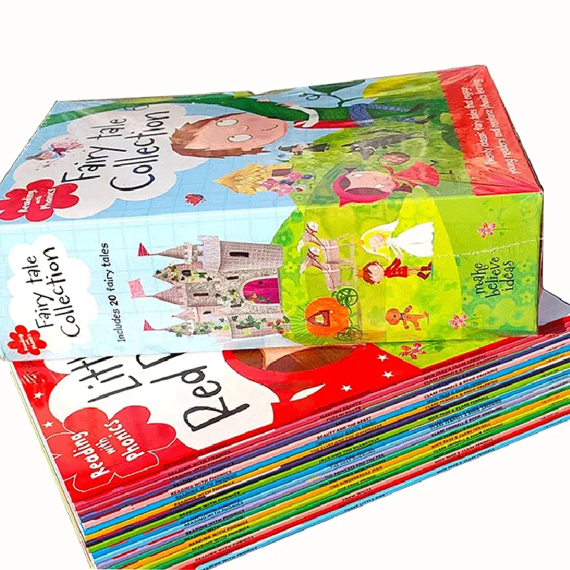20 Books/Set Reading with Phonics Fairy Tale English Picture Book Little Red Riding Hood Early Education Baby Comic Contain
20 Books/Set Reading with Phonics Fairy Tale English Picture Book Little Red Riding Hood Early Education Baby Comic Contain