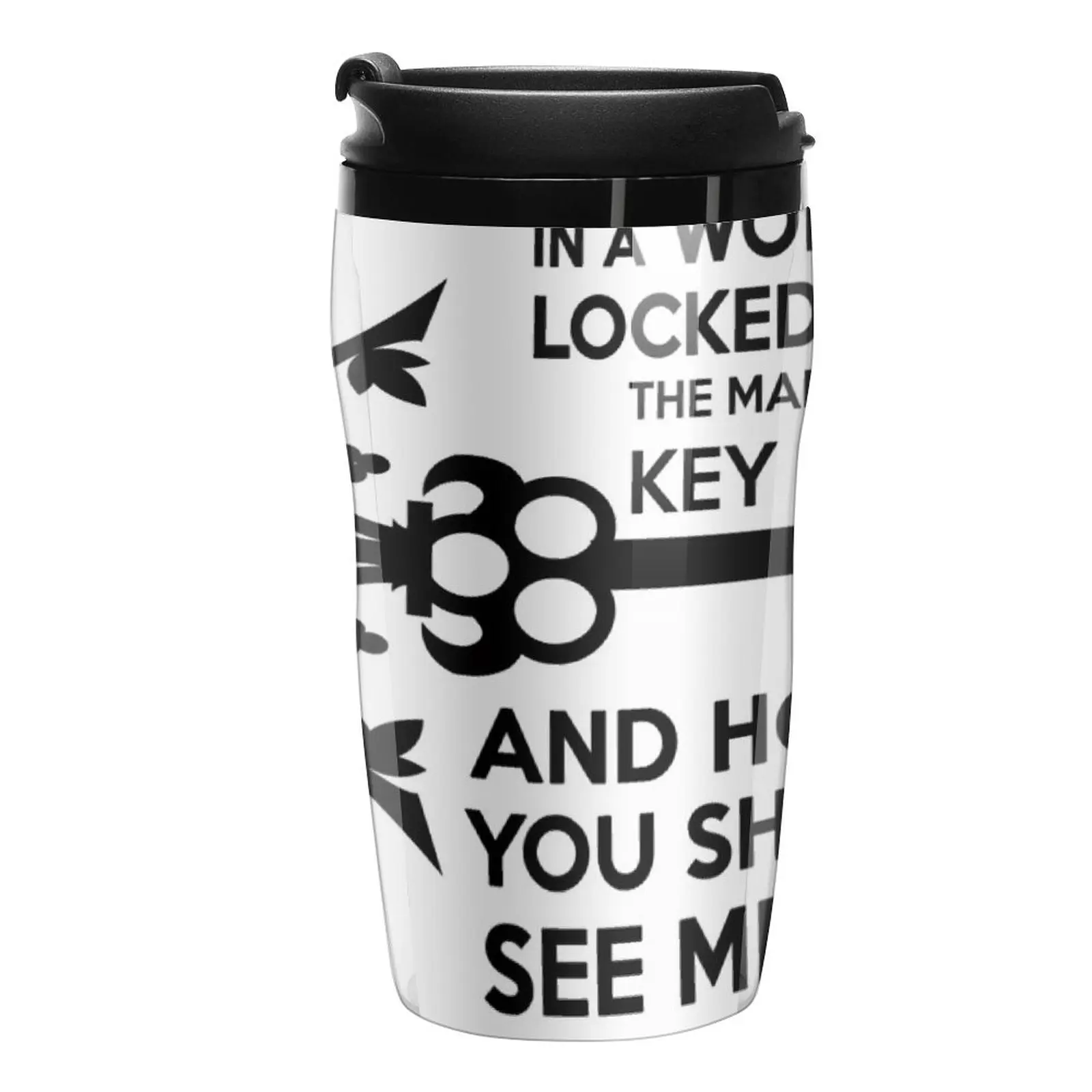 

New Moriarty Key Quote - Black Text Travel Coffee Mug Cups And Mugs Espresso Shot Coffee Cup Heat Preservation