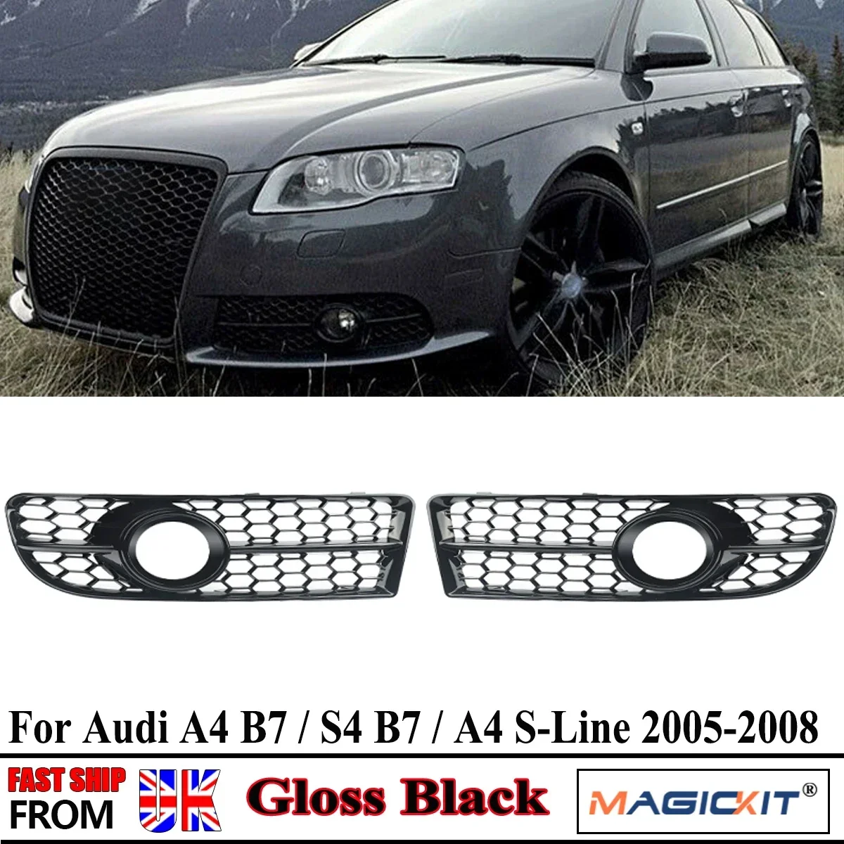 Передняя противотуманная фара для Audi A4 B7 / S4 B7 / A4 S-Line 2005-2008, черные автомобильные аксессуары
Передняя противотуманная фара для Audi A4 B7 / S4 B7 / A4 S-Line 2005-2008, черные автомобильные аксессуары