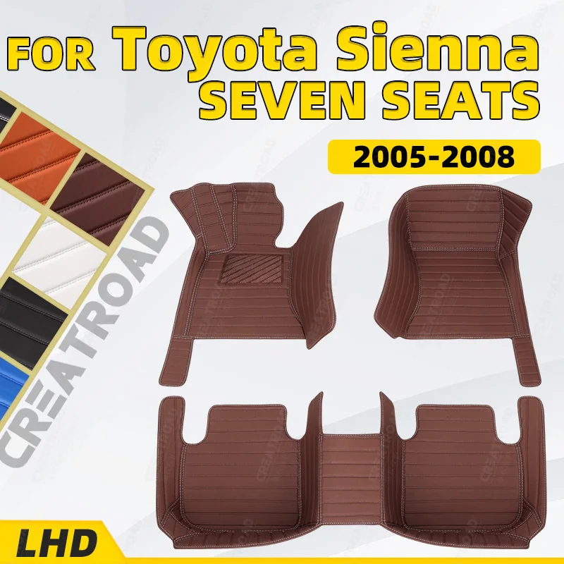 Custom Car floor mats for Toyota Sienna(SEVEN SEAT)2005 2006 2007 2008 auto foot Pads automobile carpet cover
Custom Car floor mats for Toyota Sienna(SEVEN SEAT)2005 2006 2007 2008 auto foot Pads automobile carpet cover
