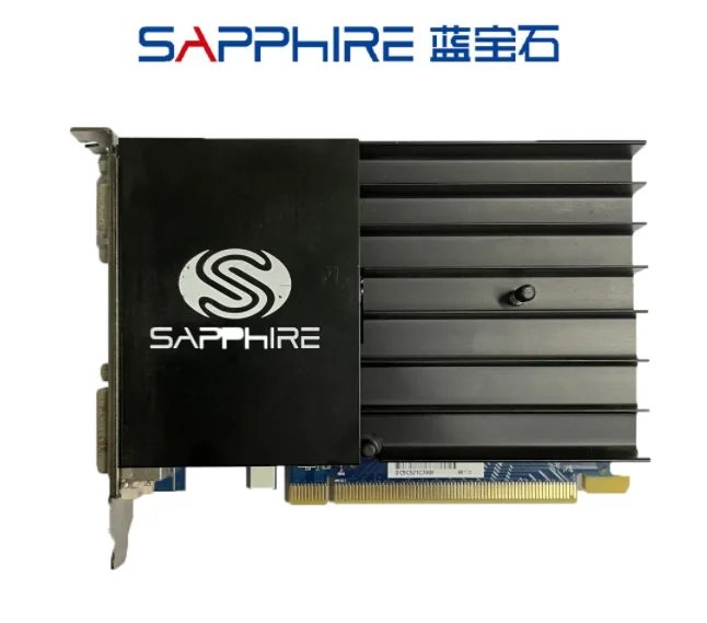 

Видеокарта SAPPHIRE R5 230 1 ГБ D3, графический процессор для AMD Radeon R5 230 GPU, графическая видеокарта для настольного ПК Radeon HD 5450 2 Гб GDDR3, б/у
