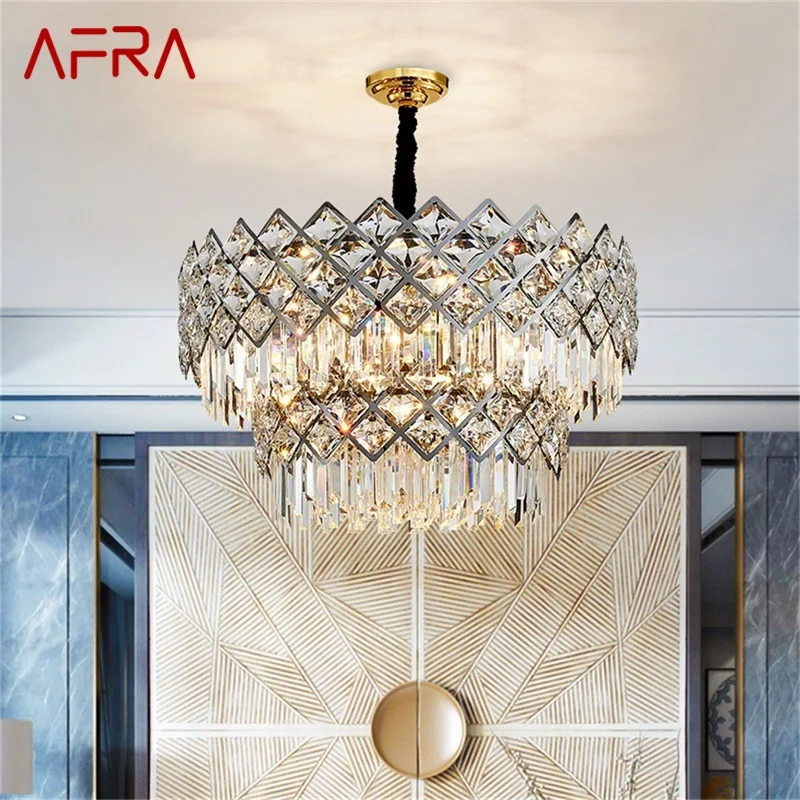 AFRA Crystal Pendant Light Postmodern Creative Chandelier LED Luxury Lamp For Home Decoration
AFRA Crystal Pendant Light Postmodern Creative Chandelier LED Luxury Lamp For Home Decoration
