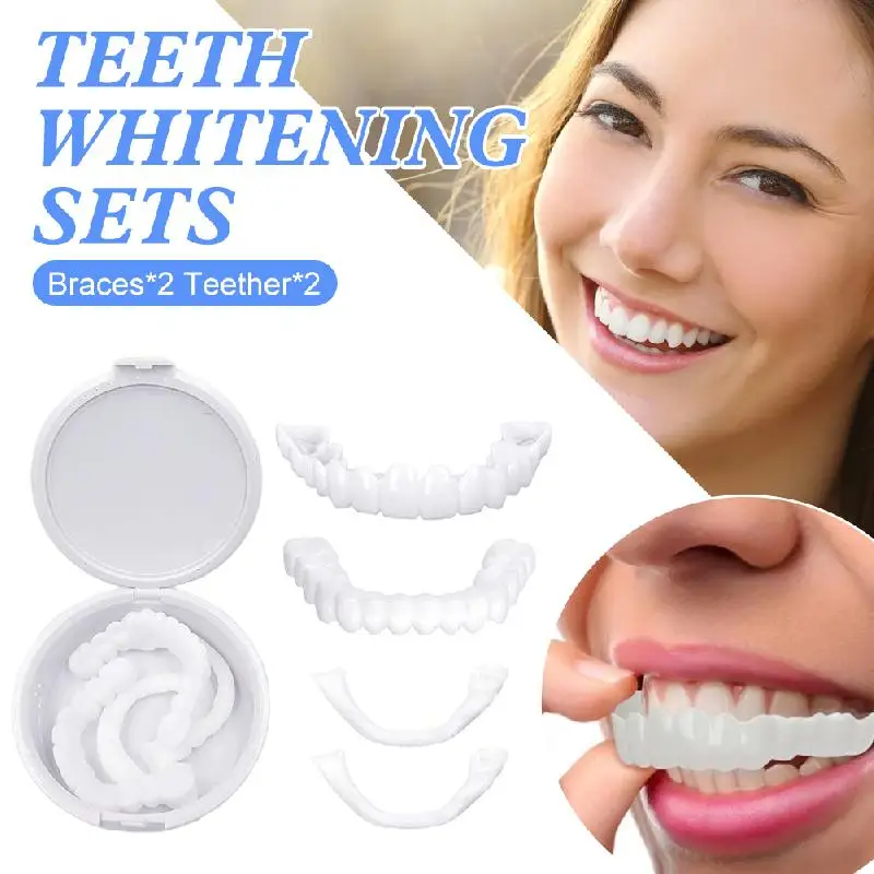 Teeth Cover Veneers Whitening Dentures Imitation Braces Temporary False Teeth Cover Perfect Smile Comfortable Fit Denture Kit
Teeth Cover Veneers Whitening Dentures Imitation Braces Temporary False Teeth Cover Perfect Smile Comfortable Fit Denture Kit