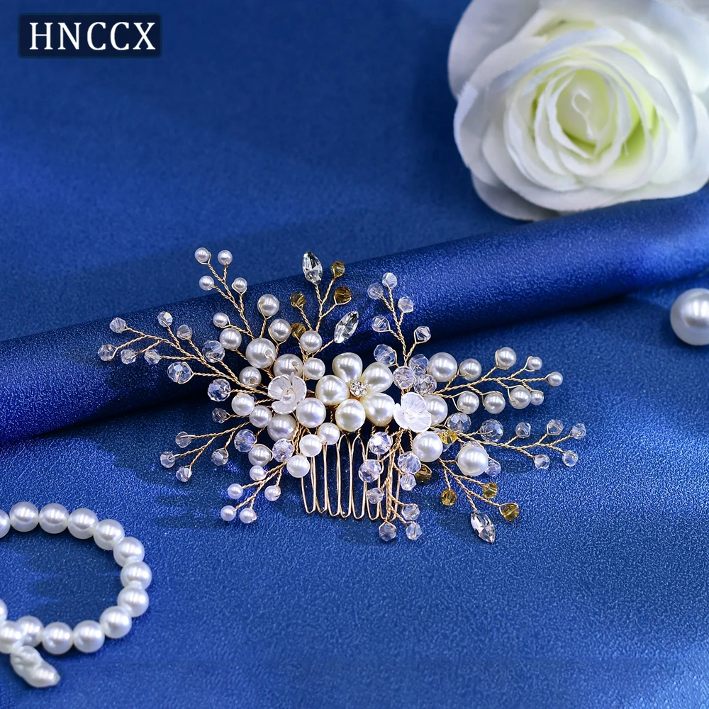HNCCX White Fashion Hair Pearl Comb Bride Rhinestone Headdress Bridal Hair Ornaments Handmade Wedding Hair Accessories CP136 
HNCCX White Fashion Hair Pearl Comb Bride Rhinestone Headdress Bridal Hair Ornaments Handmade Wedding Hair Accessories CP136
