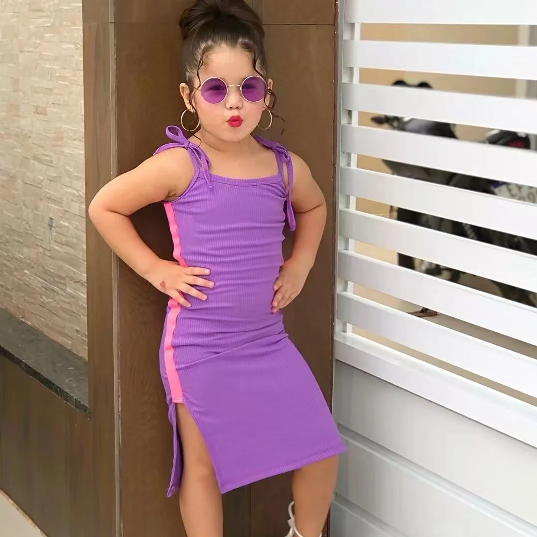 New 2024 Summer Girls Camisole Dress Sleeveless Split Hem Sheath Dress Kids Children's Casual Clothing For 2-7 Years
New 2024 Summer Girls Camisole Dress Sleeveless Split Hem Sheath Dress Kids Children's Casual Clothing For 2-7 Years