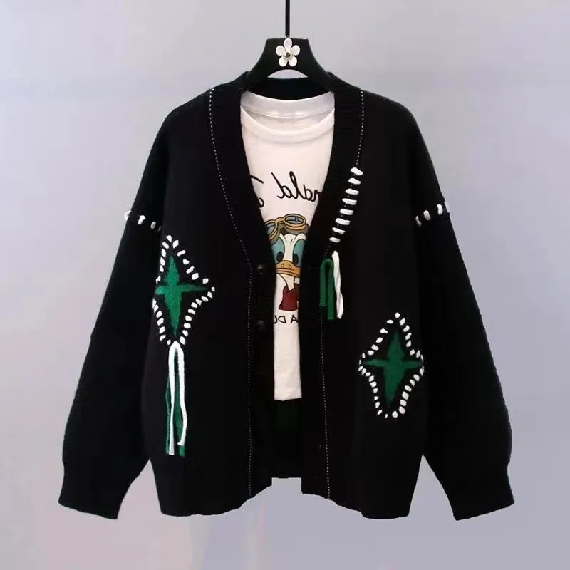 2023 Spring Autumn New Retro Sweater Coats For Women's Clothing Loose Lazy style Knitted Cardigan Jackets Girls Tops bd494
2023 Spring Autumn New Retro Sweater Coats For Women's Clothing Loose Lazy style Knitted Cardigan Jackets Girls Tops bd494
