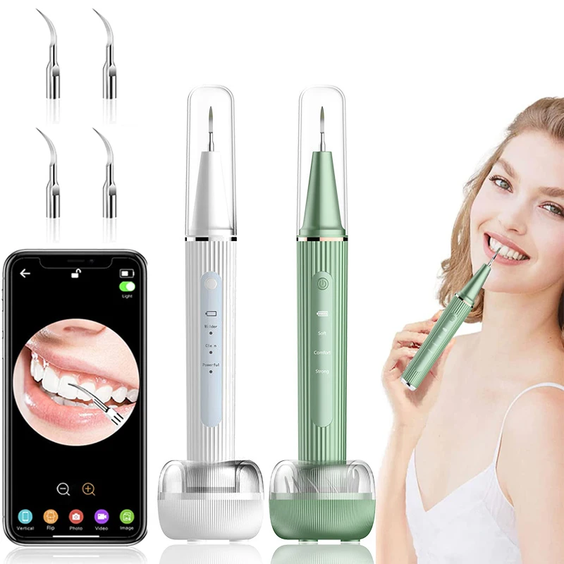 

Visual Ultrasonic Irrigator Dental Scaler Calculus Oral Tartar Tooth Stain Remover 3 Modes Teeth Whitening Device USB Charging