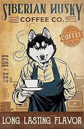 Metal Tin Signs Wall Decor Husky Dog for Coffee Bar Club Farmhouse Bathroom Toilet Kitchen Metal Wall Art Decor Living Room
Metal Tin Signs Wall Decor Husky Dog for Coffee Bar Club Farmhouse Bathroom Toilet Kitchen Metal Wall Art Decor Living Room
