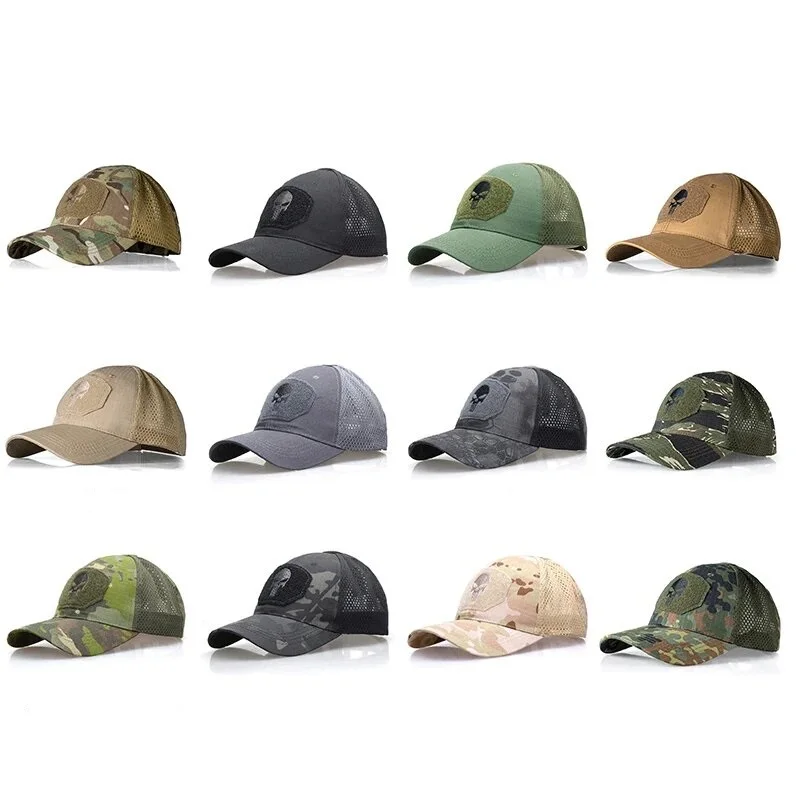 

Skull Airsoft Baseball Cap Dad Hat Sun Hats Headwear Camo Military Hunting Sports Caps Outdoor 3613