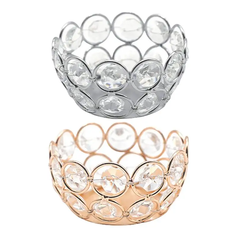 

Crystal Bowl Candle Holder Goblet Candle Holders Bowl Round Tealight Candlestick Portable Candleholder Crystal Bowl Ornament