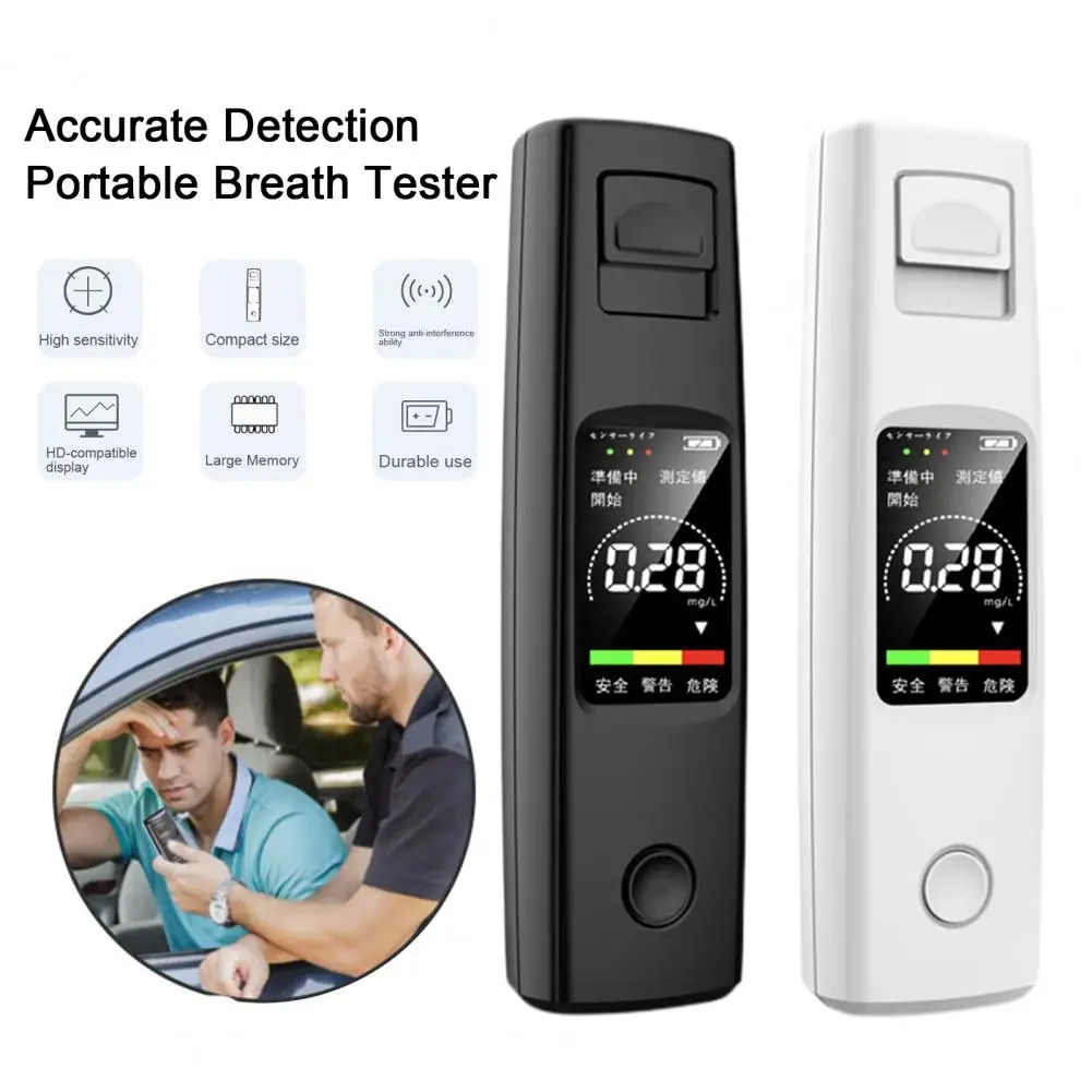 Alcohol Tester LCD Screen Portable Test Warning Reminder DC 5V Professional Drinks Breathalyzer Drunk Tester Drinks Detector
Alcohol Tester LCD Screen Portable Test Warning Reminder DC 5V Professional Drinks Breathalyzer Drunk Tester Drinks Detector