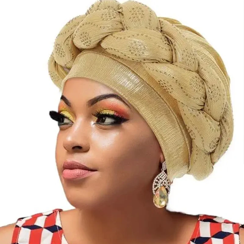 Fashion African Gele Turban Cap Hijab Caps Aso Oke Headtie Already Made Gele Muslim Scarf Head Wrap Ladies Hat Auto Headtie
Fashion African Gele Turban Cap Hijab Caps Aso Oke Headtie Already Made Gele Muslim Scarf Head Wrap Ladies Hat Auto Headtie