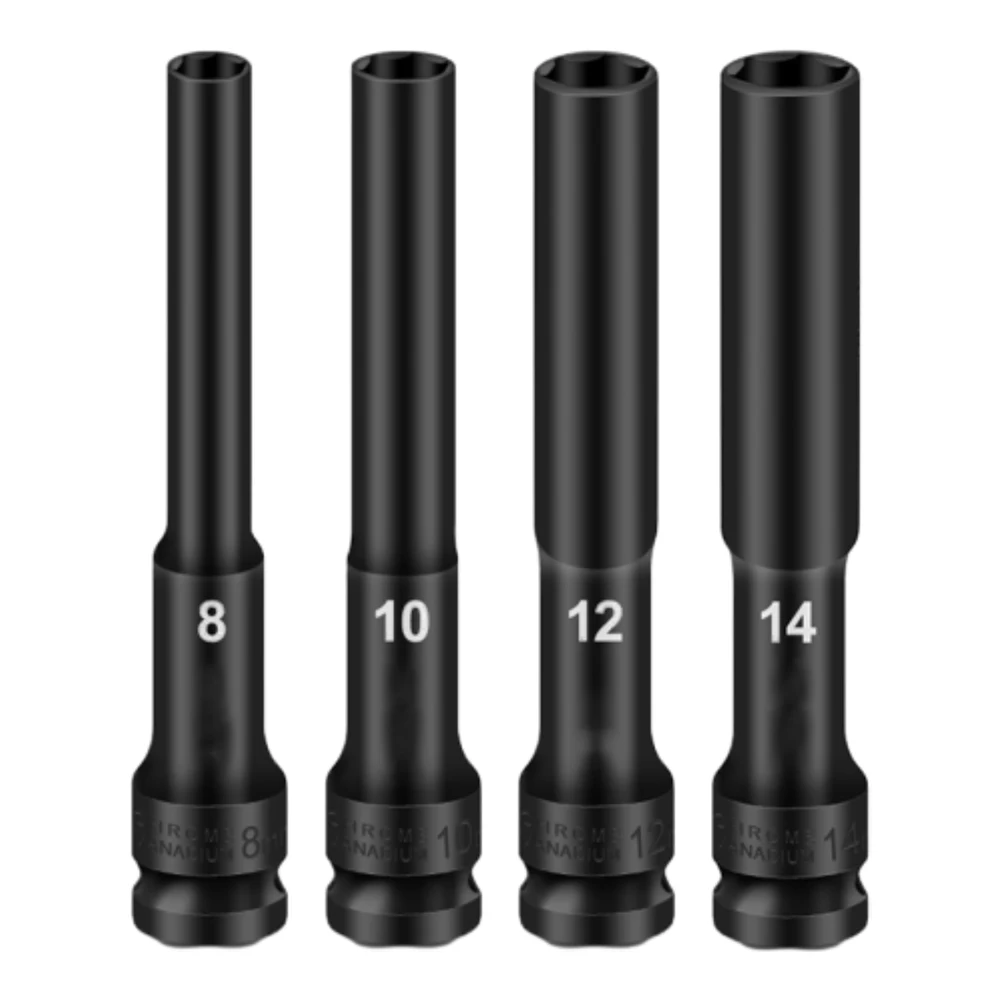 Socket Set 10/12/13/14mm For Electric Wrench Bending Rod Ratchet Wrench 1/2 Drive Socket Impact Wrench Hex Socket Head
Socket Set 10/12/13/14mm For Electric Wrench Bending Rod Ratchet Wrench 1/2 Drive Socket Impact Wrench Hex Socket Head
