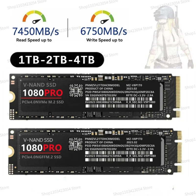 1/2/3Pcs 1080PRO 4TB SSD Original Brand SSD M2 2280 PCIe 4.0 NVME Read 14000MB/S Solid State Hard Disk For Desktop/PC/PS5 Game
1/2/3Pcs 1080PRO 4TB SSD Original Brand SSD M2 2280 PCIe 4.0 NVME Read 14000MB/S Solid State Hard Disk For Desktop/PC/PS5 Game