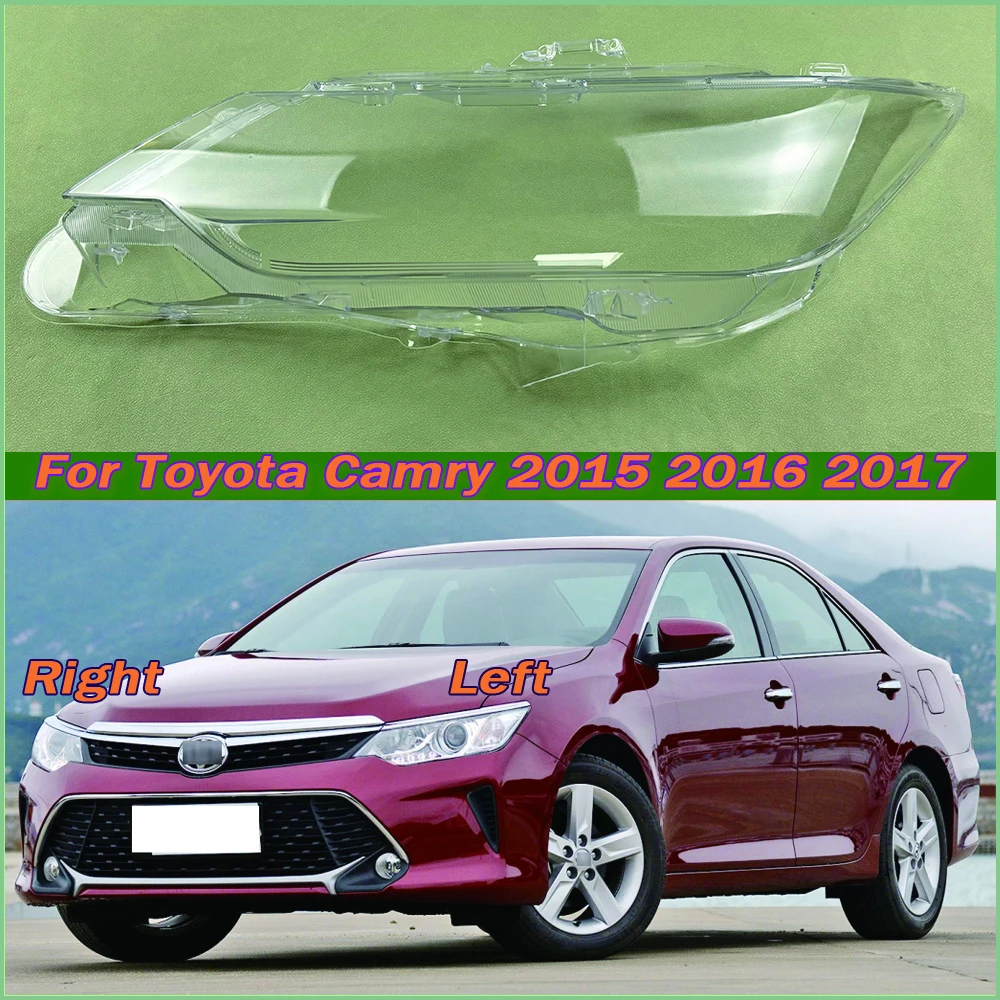 

For Toyota Camry 2015 2016 2017 Headlamp Cover Lens Transparent Lamp Shade Headlight Shell Plexiglass Replace Original Lampshade