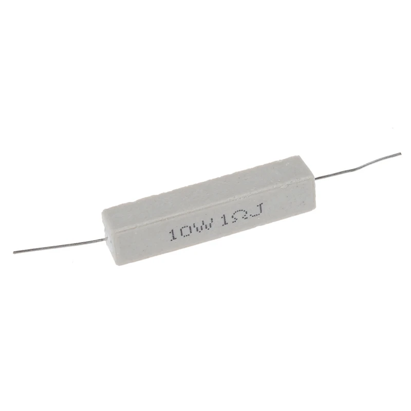 

20 Pcs Wirewound Ceramic Cement Resistor 1 Ohm 5% 10W Watt