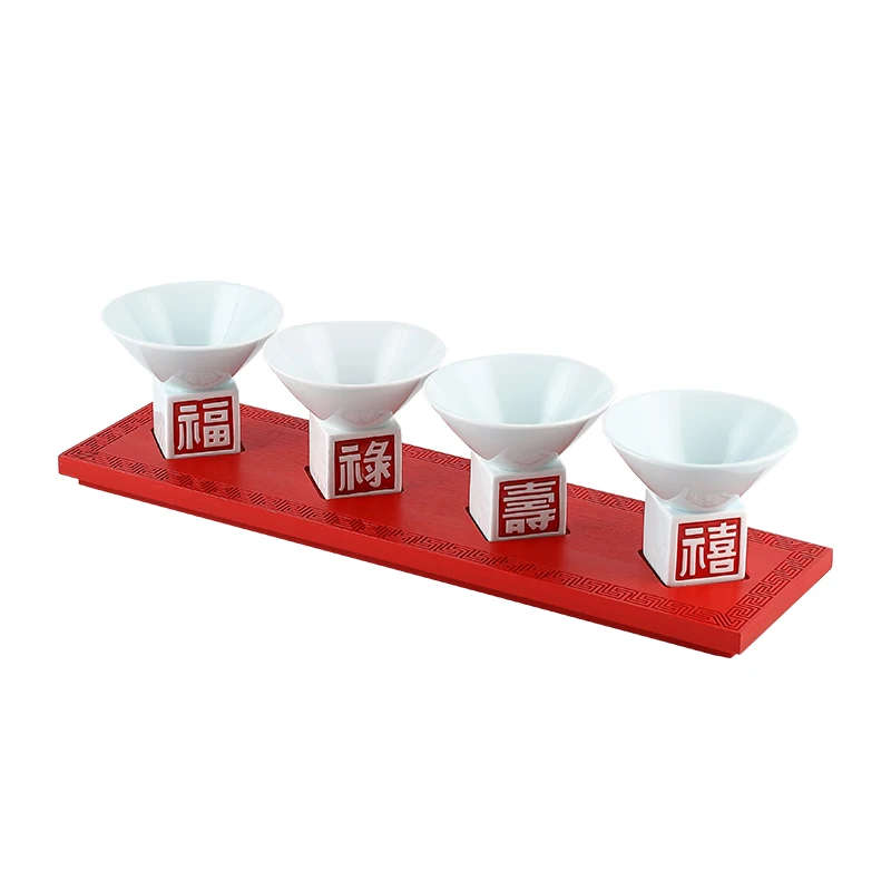 Special Cold Dish Bowl New Chinese Style Luck, Wealth, Long-Lived and Happy Four-Grid Set Cold Plate Tableware Creative
Special Cold Dish Bowl New Chinese Style Luck, Wealth, Long-Lived and Happy Four-Grid Set Cold Plate Tableware Creative