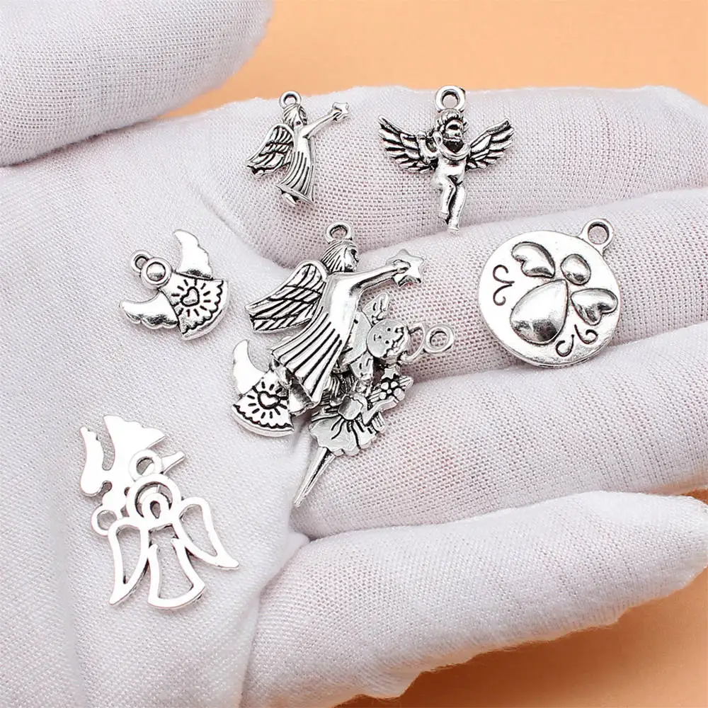 Jewelry And Accessories Antique Silver Color Angel Charms Collection Gift Findings 10pcs
Jewelry And Accessories Antique Silver Color Angel Charms Collection Gift Findings 10pcs
