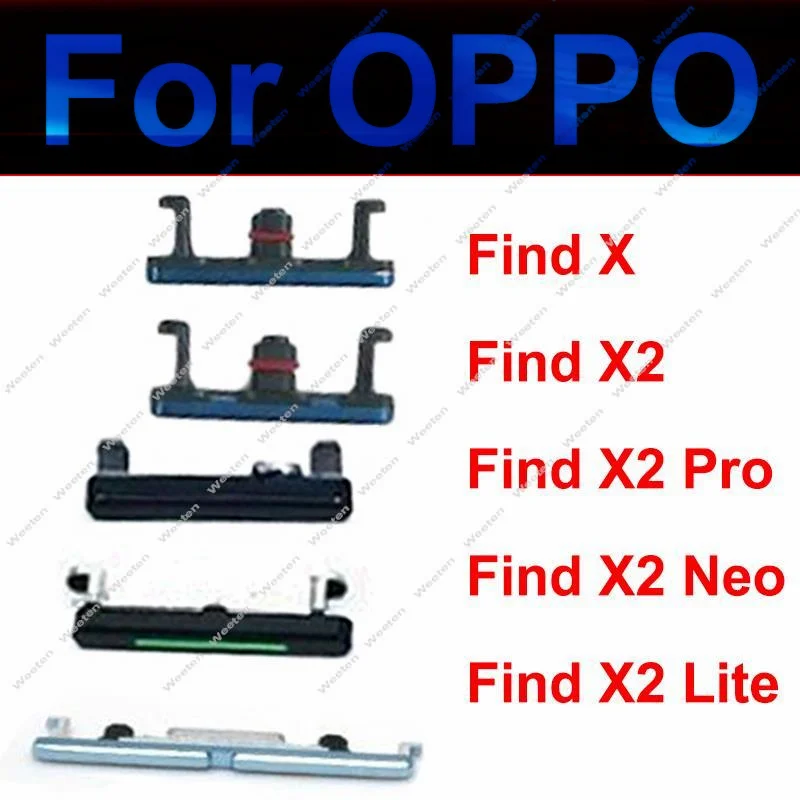 

Кнопки питания для OPPO Find X X2 Pro X2 Lite X2 Neo ON OFF Power, боковые кнопки громкости, маленькие кнопки, запасные части для ремонта
