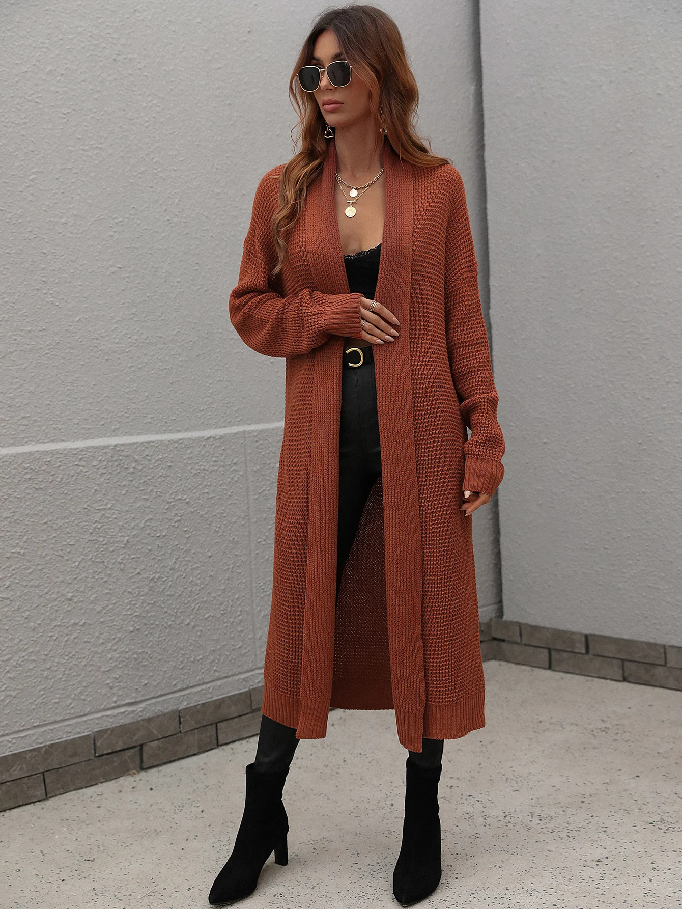 New Women's Long Cardigan Without Buttons Long Sleeve Autumn Vintage Over Size Knitted Jacket Loose Beige Cardigan Female
New Women's Long Cardigan Without Buttons Long Sleeve Autumn Vintage Over Size Knitted Jacket Loose Beige Cardigan Female