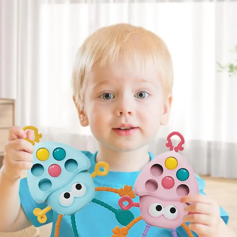 

Pull String Toys Silicone Montessori Sensory Toys Baby Activity Motor Skills Development Educational Toy For Babies Boys Girls