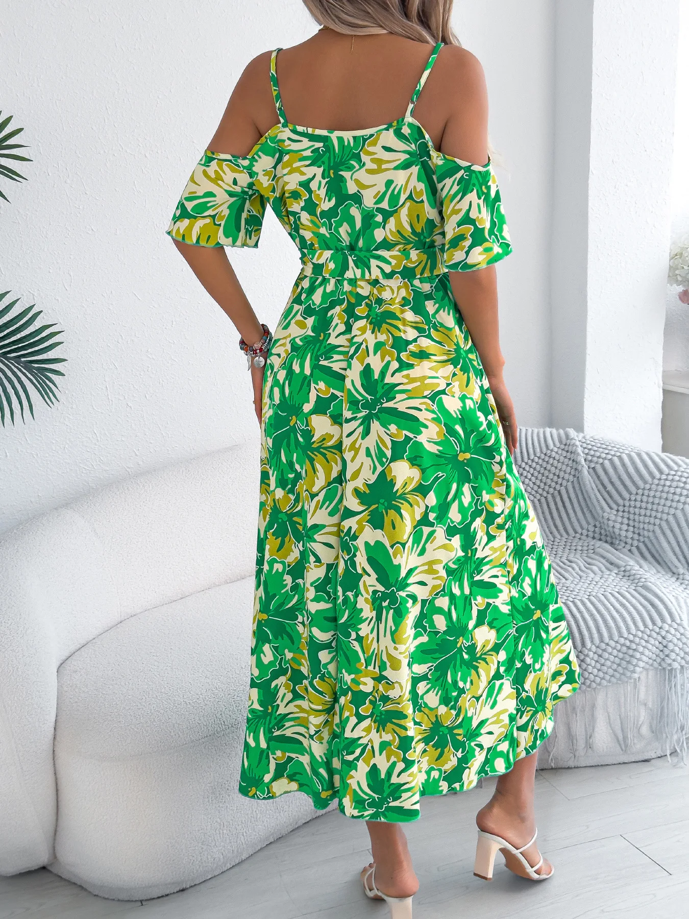 VigoCasey 2025 Summer Sexy Print Long Dress Women Off Shoulder Short Sleeve Clud Dress Lady Casual Cross V Neck Tight Dresses 38 Sc8f918d753c24729a95f71388ecba242F