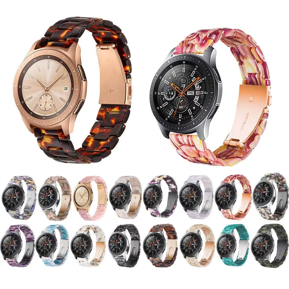 

20mm 22mm Resin Watchband for Samsung Galaxy Watch 5/4 40mm 44mm Active 2 Huawei Watch 3/GT3 Bracelet Band for Amazfit GTR/GTS