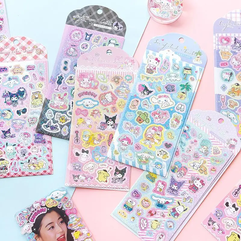 1Pcs 6Pcs Kawaii Anime Sanrio Hello Kitty My Melody Stickers Cute Cartoon Kuromi Cinnamoroll Diy Card Decoration Toys for Kids
1Pcs 6Pcs Kawaii Anime Sanrio Hello Kitty My Melody Stickers Cute Cartoon Kuromi Cinnamoroll Diy Card Decoration Toys for Kids