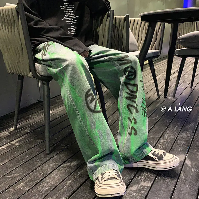 American trousers straight wide leg trousers design sense oversize graffiti jeans tide ins high street male 2024
American trousers straight wide leg trousers design sense oversize graffiti jeans tide ins high street male 2024