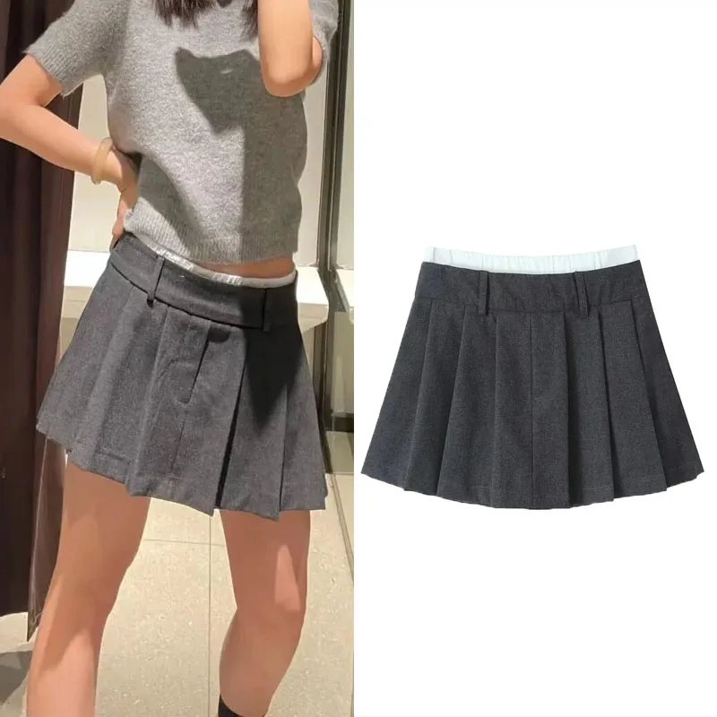 TRAF Double Waist Skort For Women Fashion Box Pleated Mini Skirt Y2k Streetwear 2024 Woman's Casual Shorts Skirts Clothing New
TRAF Double Waist Skort For Women Fashion Box Pleated Mini Skirt Y2k Streetwear 2024 Woman's Casual Shorts Skirts Clothing New