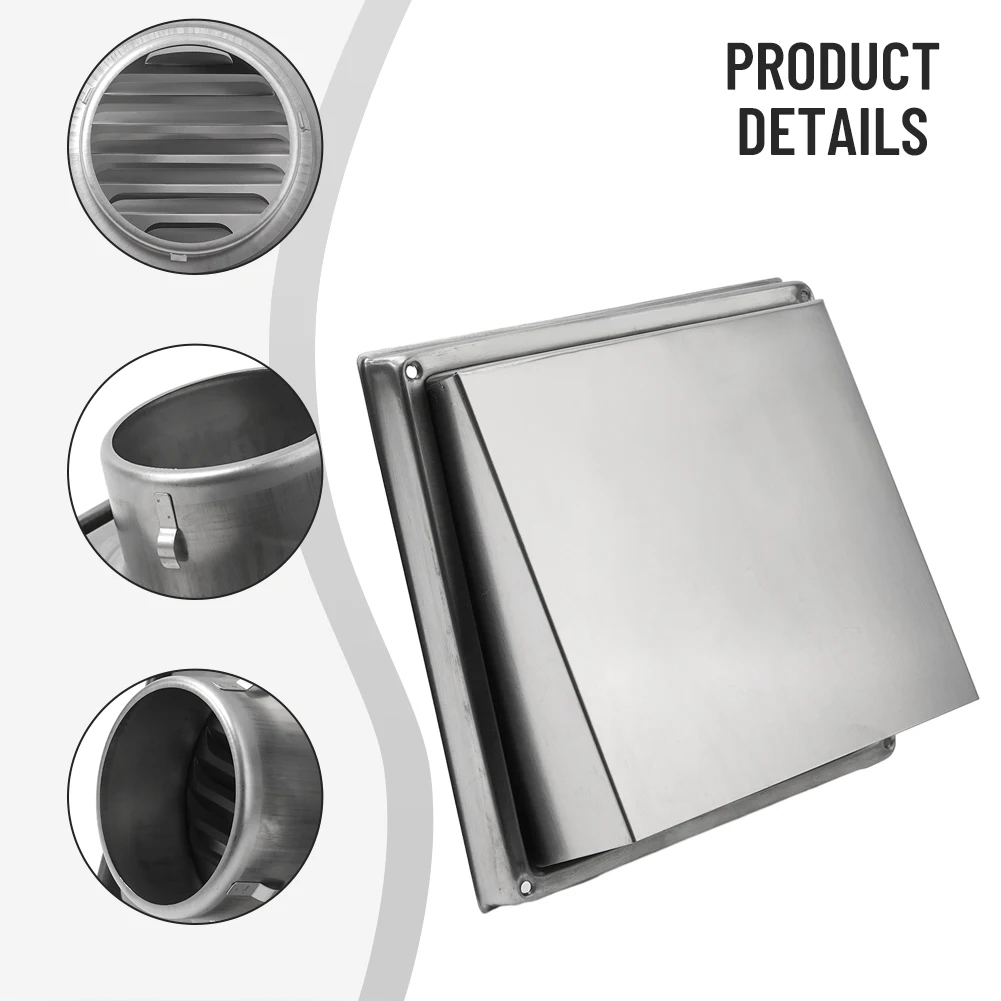 Practical Air Vent Cover Part Wall 100mm 304 Stainless Steel Air Vent Extract Ducting Cover For Cooker Hood Silver
Practical Air Vent Cover Part Wall 100mm 304 Stainless Steel Air Vent Extract Ducting Cover For Cooker Hood Silver